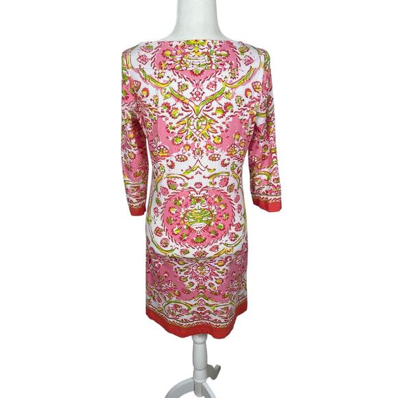 Barbara Gerwit Printed Dress Resort Wear Coastal Pink Women's Size Medium - Picture 7 of 14